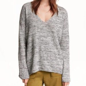 H&M Conscious Black & White V Neck Sweater
